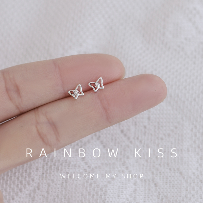 925 Silver Small Simple Wild Earrings Ins