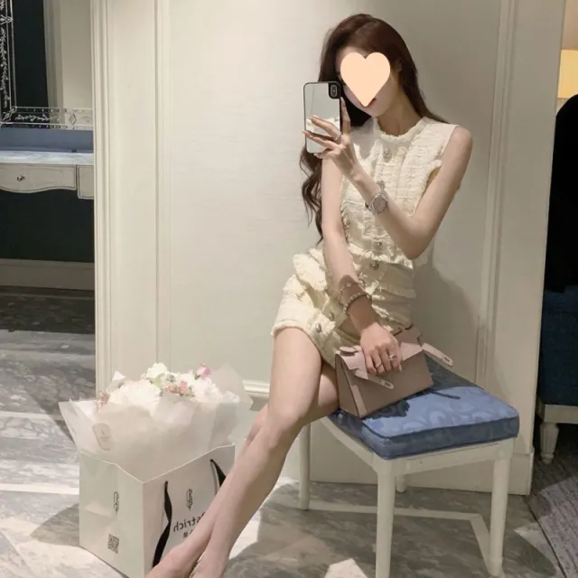 Summer New Fashion Korean Style Wear Temperament Classic Style Two piece Women's Clothing Apricot Top Skirt - Shop at LoveMi