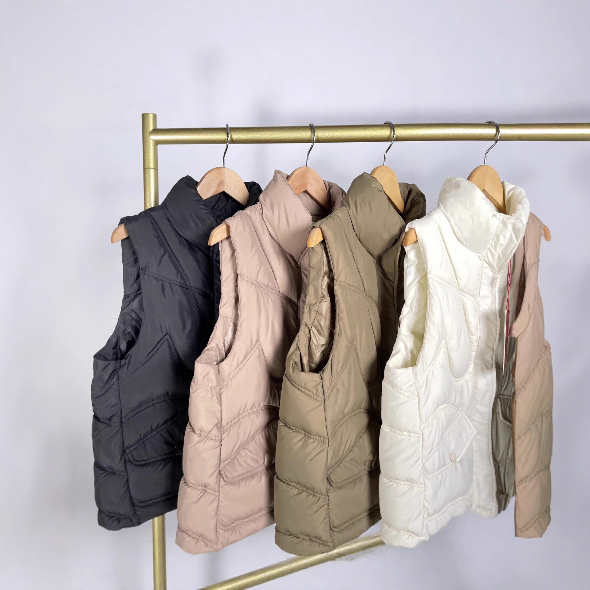 Down Cotton-padded Vest Stand Collar Fashion All-match