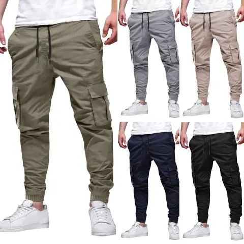 Men's Multi-pocket Drawstring Leisure Japanese Overalls