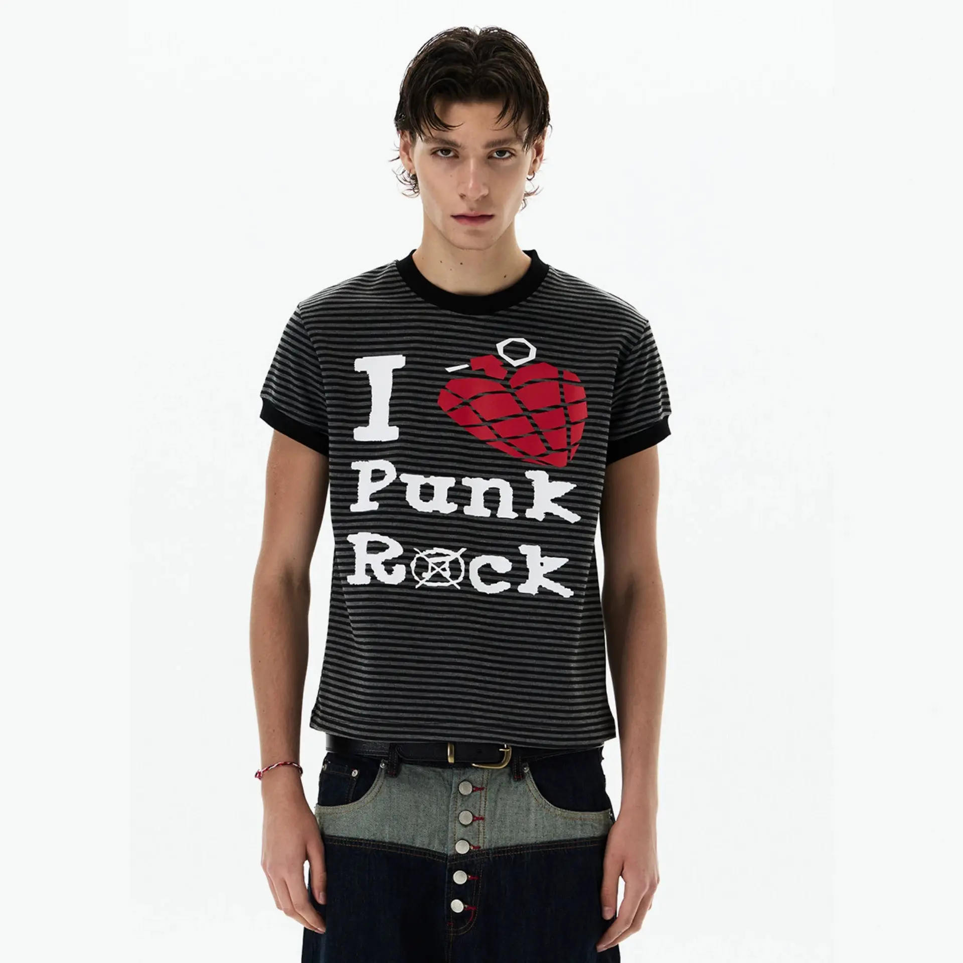 Retro Striped T-shirt For Men And Women