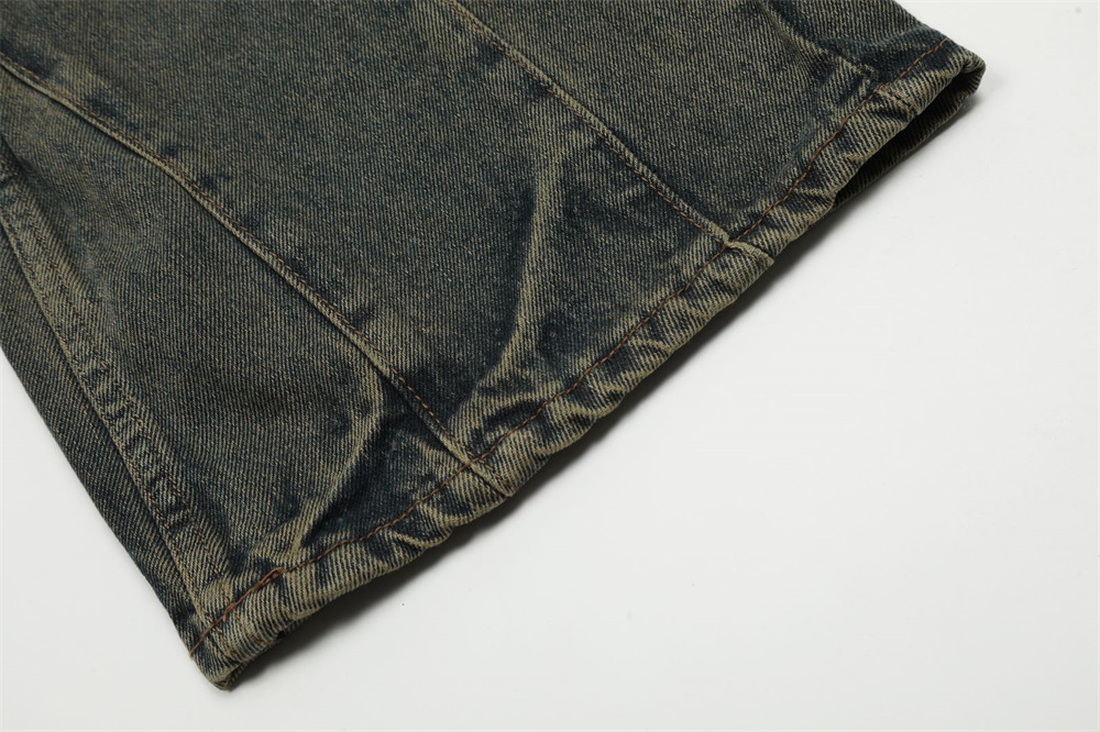 Fashion Personality Worn Looking Washed-out Jeans Men