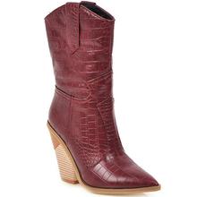 Title 2, V Cut Western Cowboy Laarzen Dames High Heel Sp...