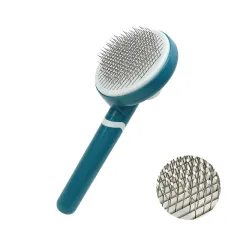 Pet Comb Float Hair Cleaning Automatic Hair Fading - Green Thin Needle Opp Bag - View 1