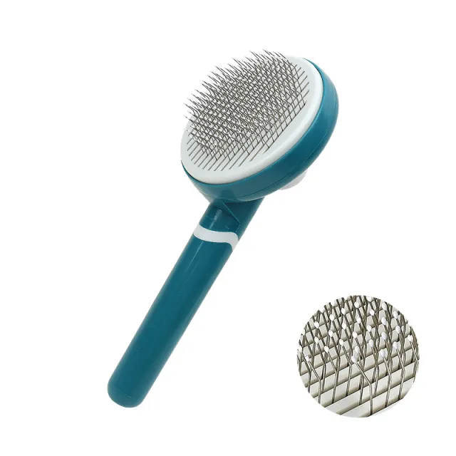 Pet Comb Float Hair Cleaning Automatic Hair Fading Green Thin Needle Opp Bag - Shop at LoveMi