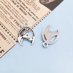 Denim Series Tibetan Silver Alloy Pendant Handmade Ornament - Ancient Silver Horse 1Pcs - View 1