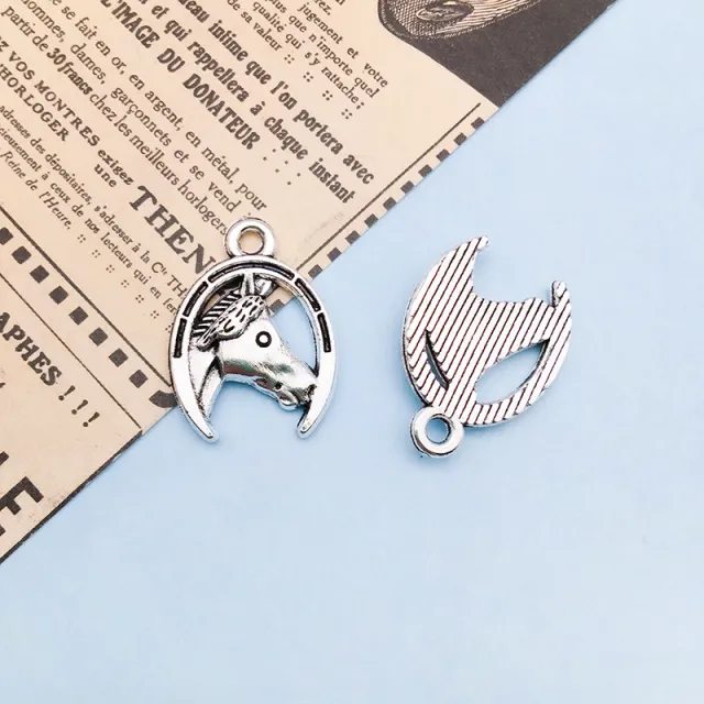 Denim Series Tibetan Silver Alloy Pendant Handmade Ornament Ancient Silver Horse 1Pcs - Shop at LoveMi