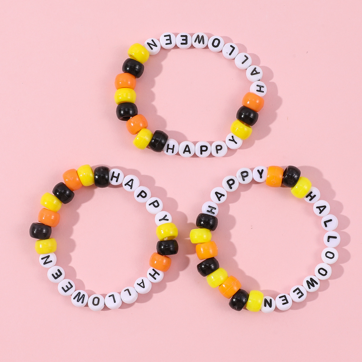 Fashion Simple Acrylic Letter Bead Bracelet