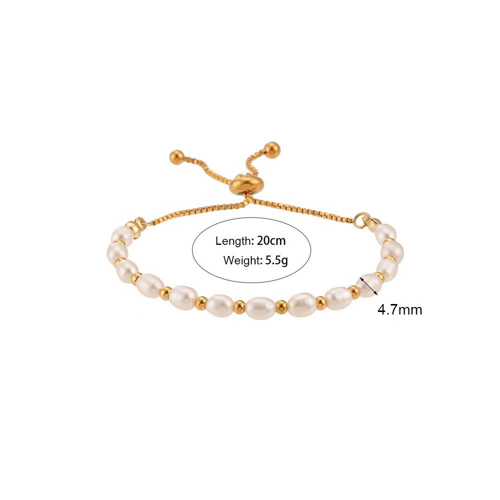 Women's Simple Pearl Titanium Steel Accessories