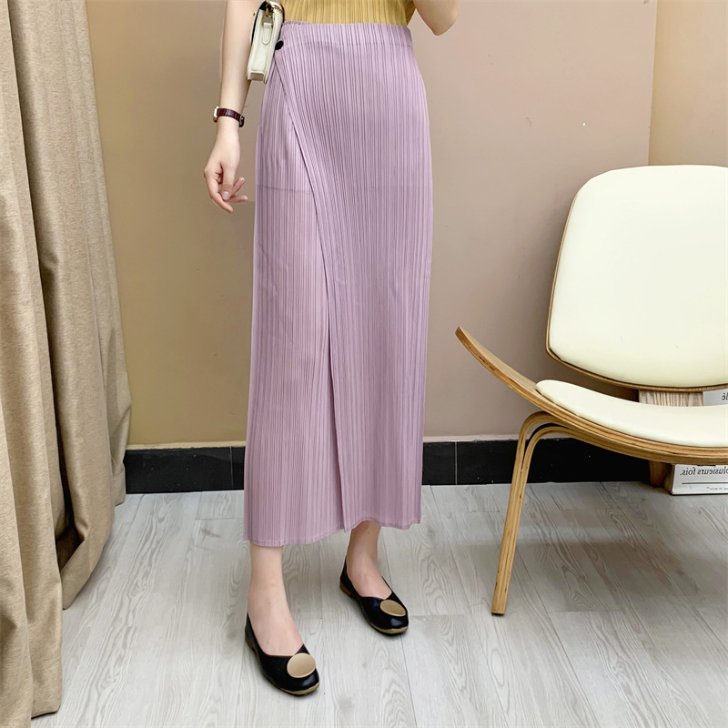 Straight Oblique Loose Slimming Casual Pleated Pants
