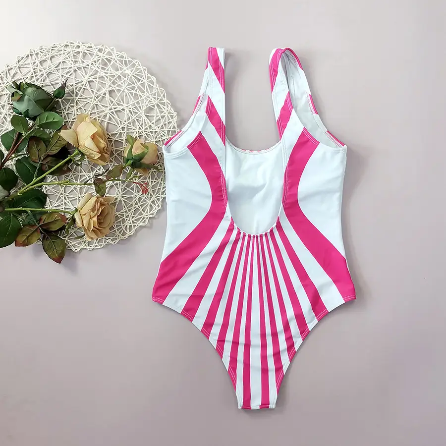Front And Rear Positioning Digital Printing One-piece Swimsuit For Women