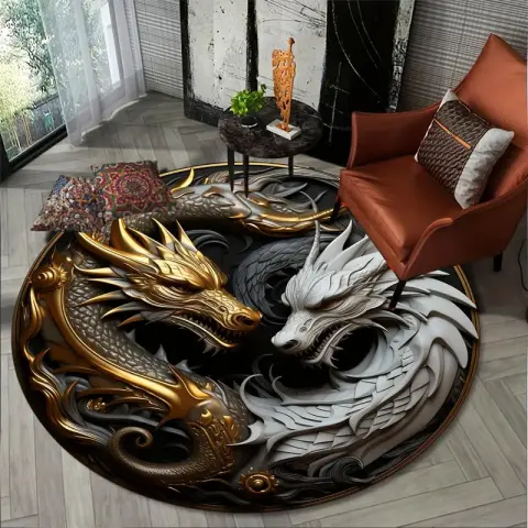 Bedroom Decoration Round Simulation Bedside Blanket