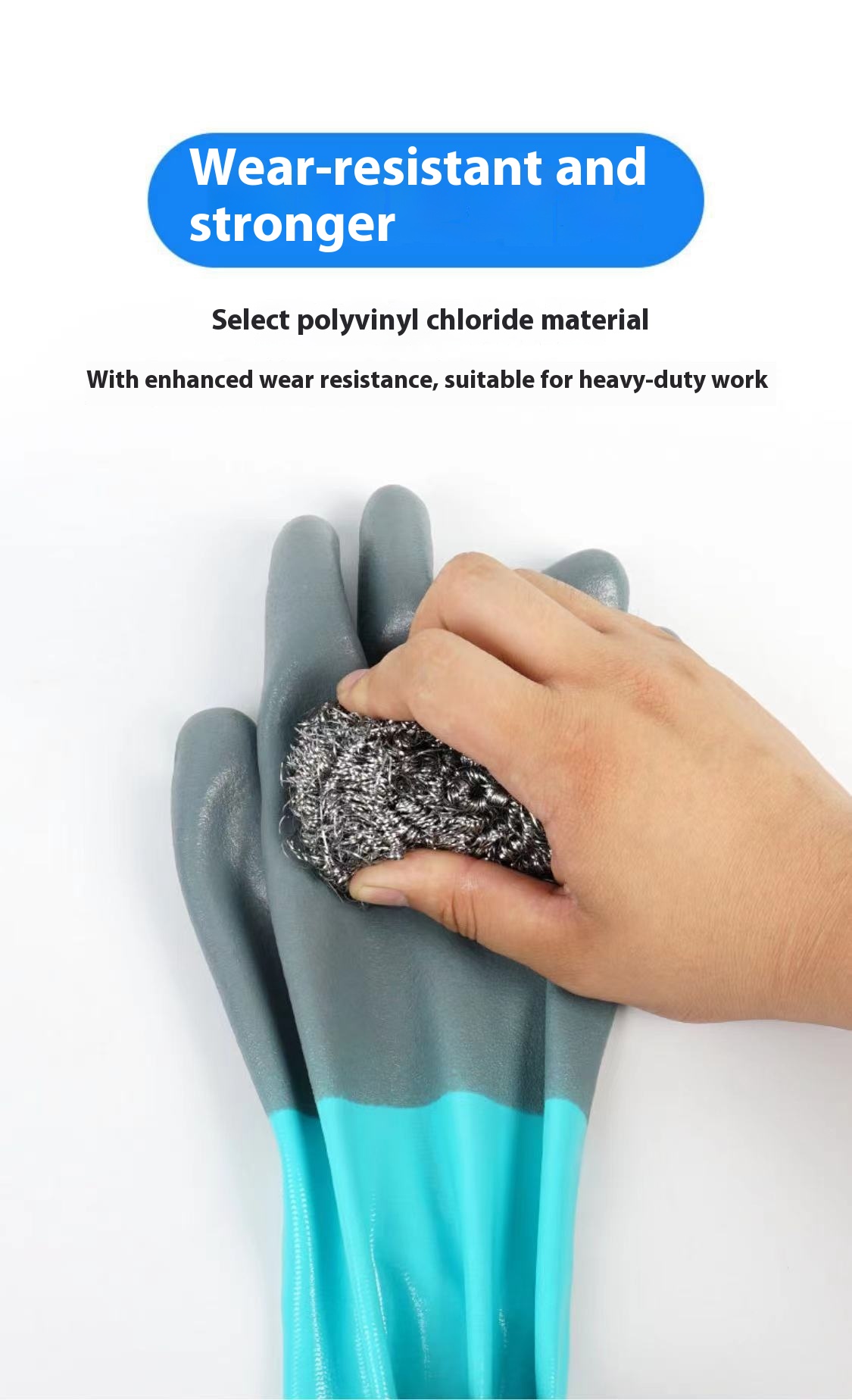 Women's Wanghai Waterproof Lengthened Nitrile Wear-resistant Oil-resistant Puncture-proof Gloves - Image 12