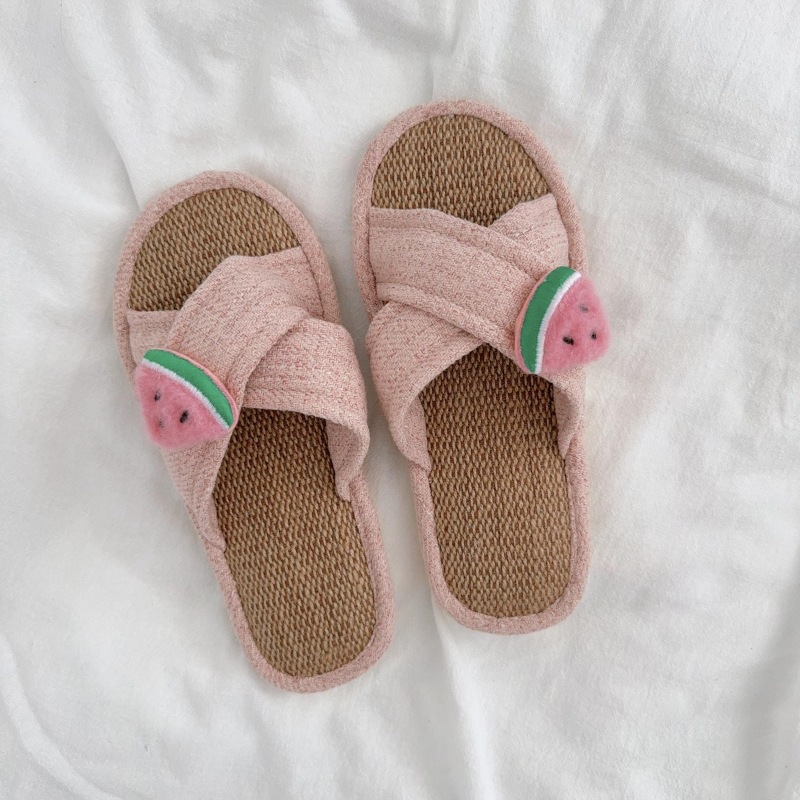 Women's Breathable Soft-soled Linen Slippers For Home Use