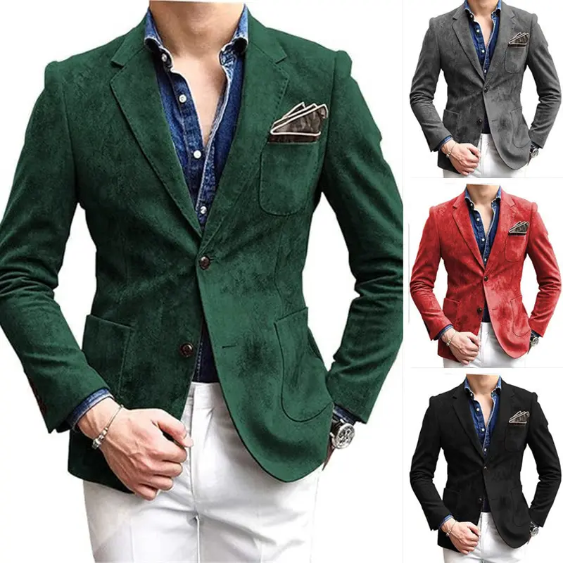 Men's Solid Color Loose And Versatile Suit