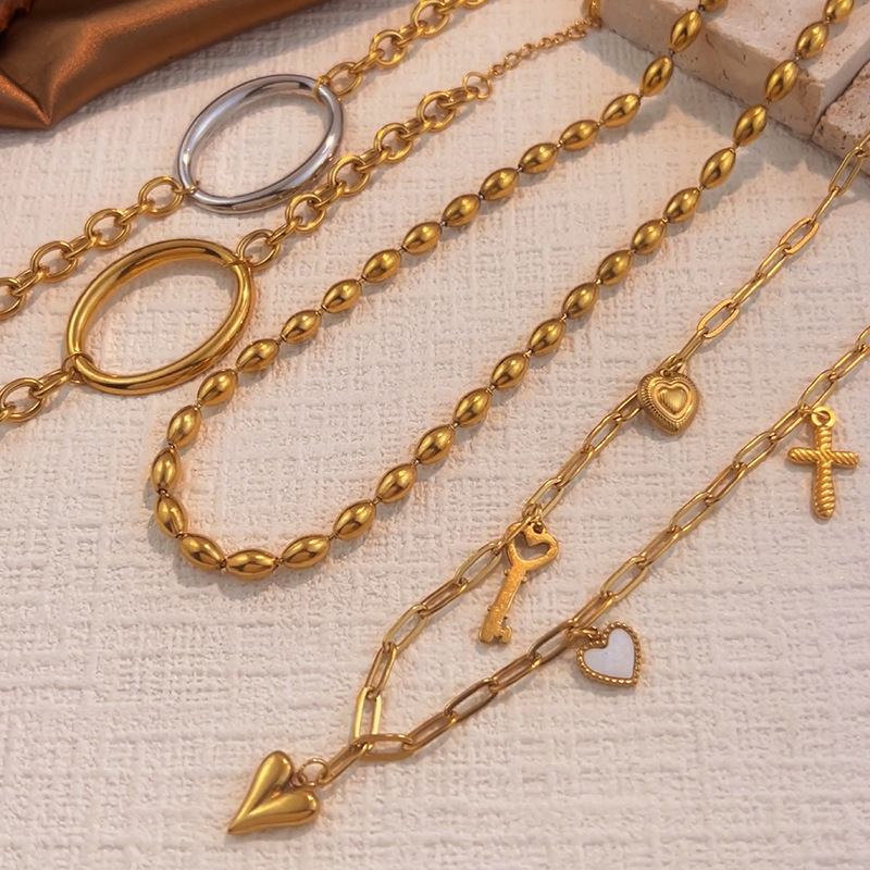 European And American Stainless Steel Necklace Light Luxury With A High-end Chain Design
