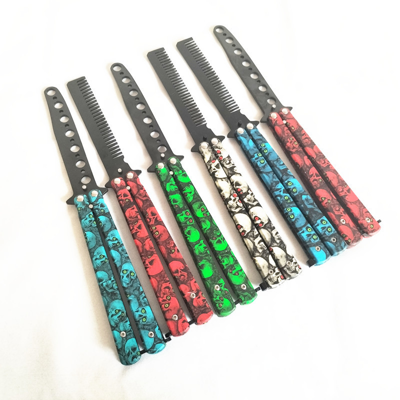 Title 5, 3D Skull Butterfly Knife Exercise Tool