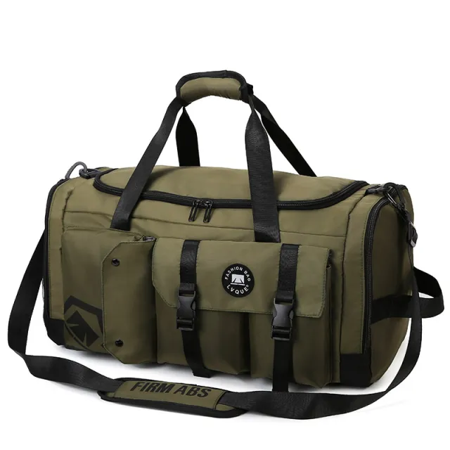 Portable Large Capacity Waterproof Travel Bag Shoulder Crossbody Fitness Bag Green - Shop at LoveMi