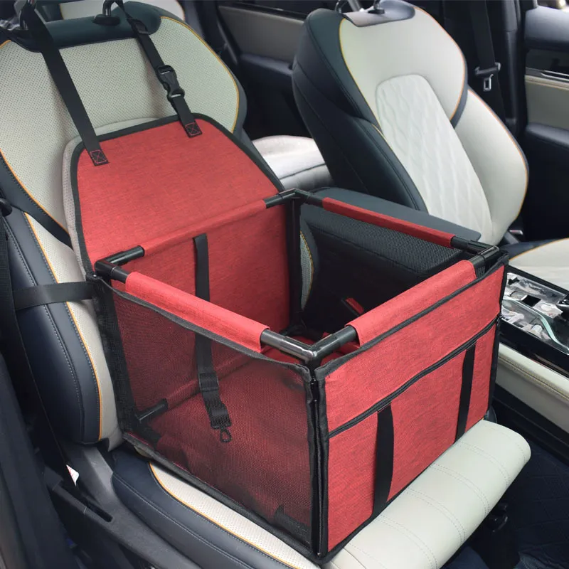 Dog Car Mat Pet Safety Seat Anti-dirty Waterproof Pet Bag For Car Use Car Kennel - Bright Red
