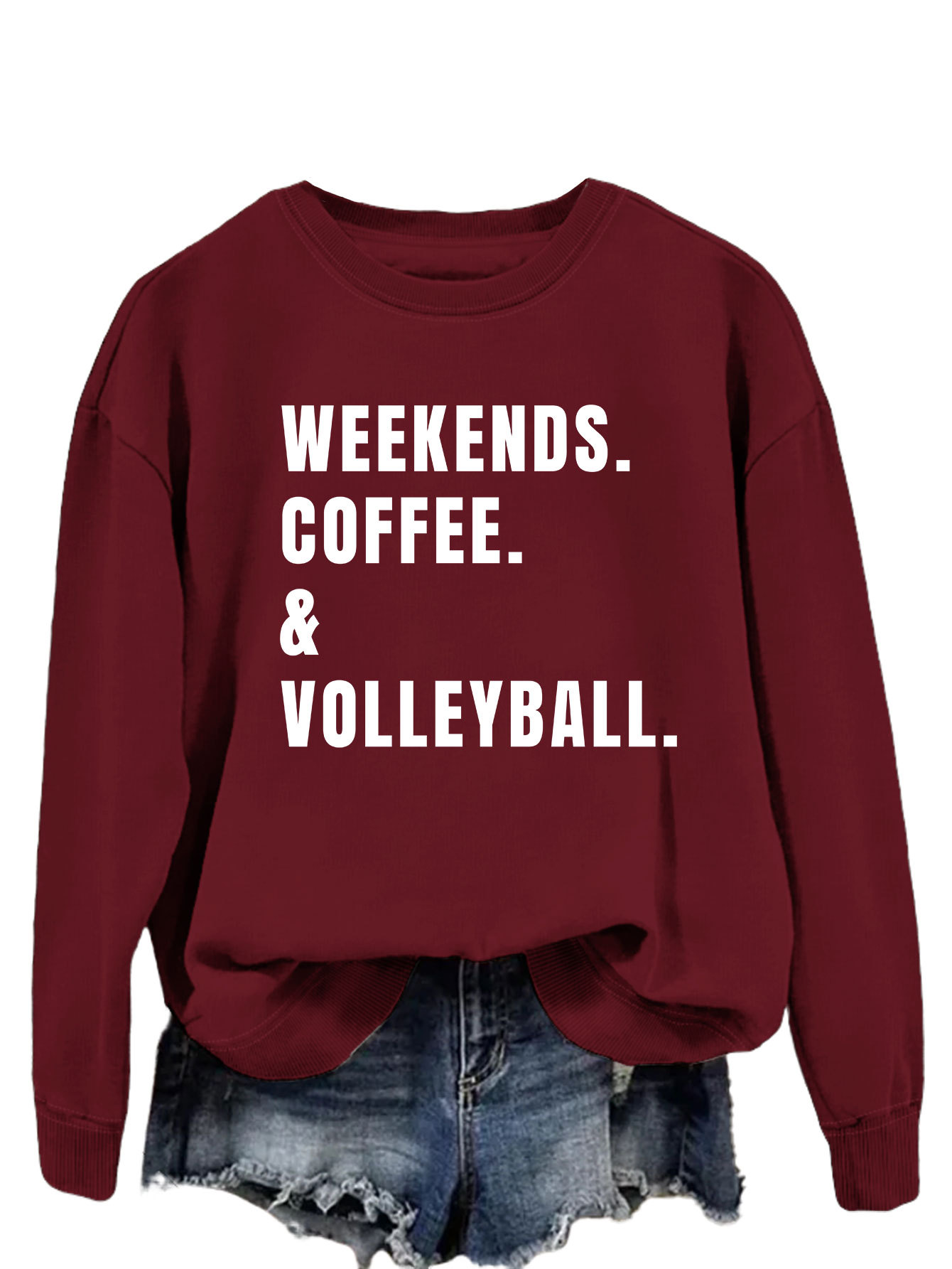 Wine Red White Sweatshirt Font