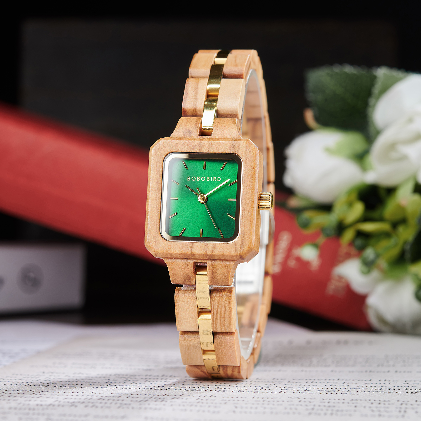 Wooden Watch Womens Three-Color Quartz Watch