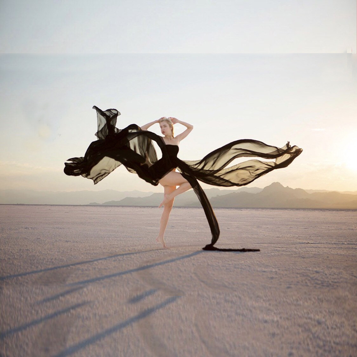 Maternity Dress Lace With Spinning Floating Tail Floating Sleeve Long Dress