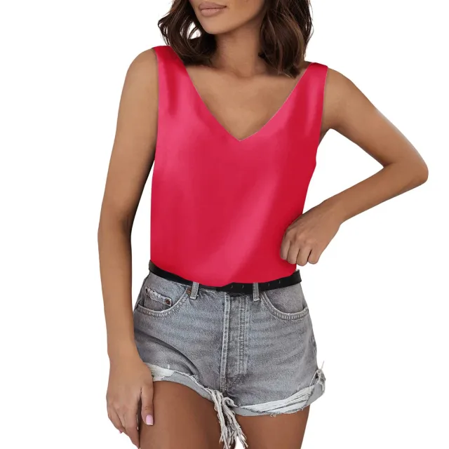 Sleeveless Shirt Summer Basic Women Peach - Shop at LoveMi