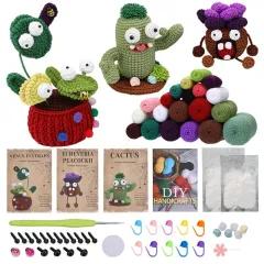 Funny Plant Series Handmade Diy Crochet Wool Material Package - Plant Series Woven Material - View 1