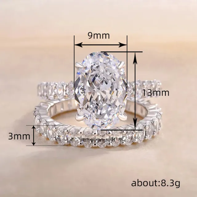 Affordable Luxury Fashion Large Zircon Women's Ring Q768 White Gold Color - Shop at LoveMi
