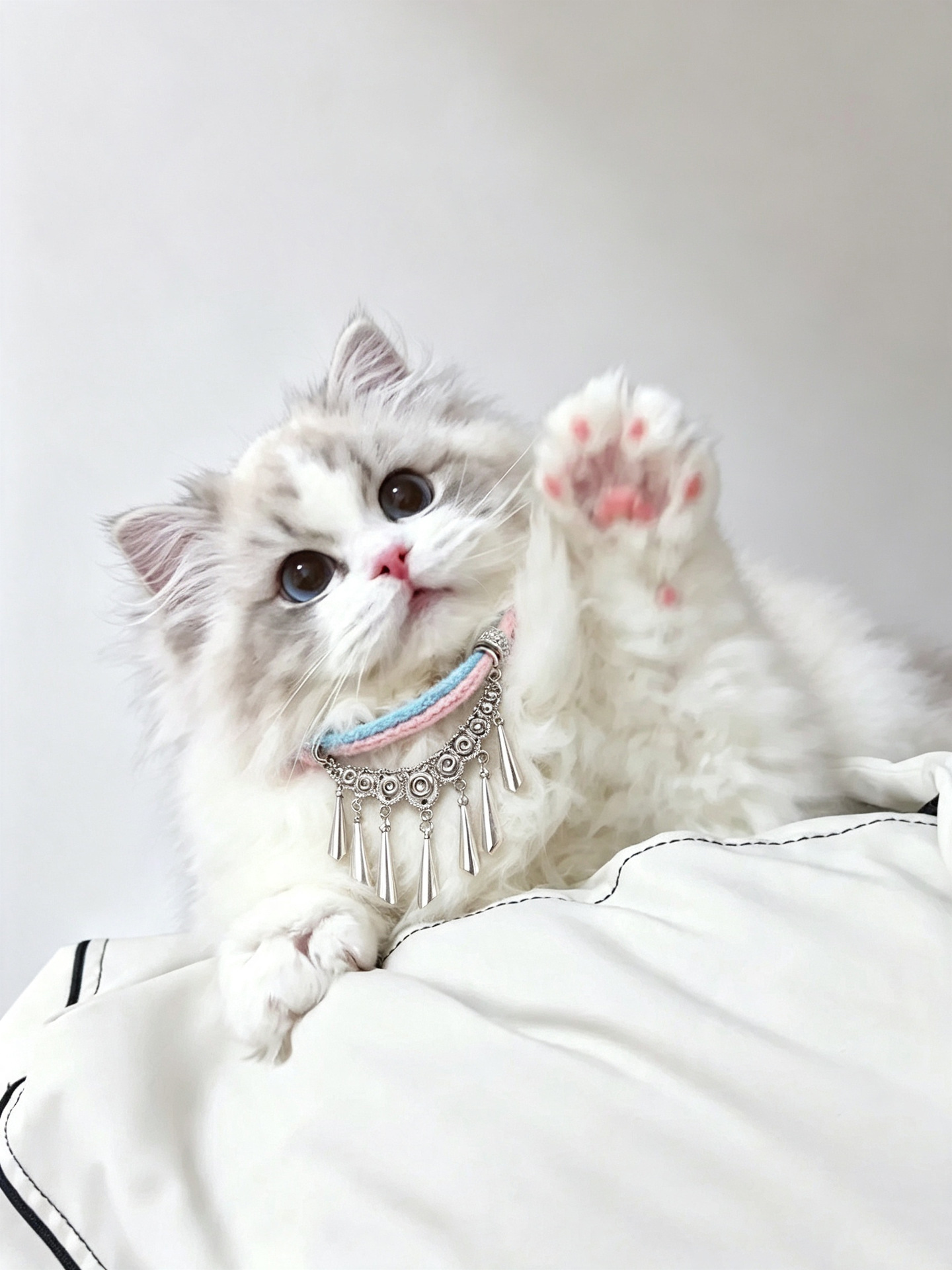 Woven Tassel Pendant Vintage Pet Collar detail photo 1