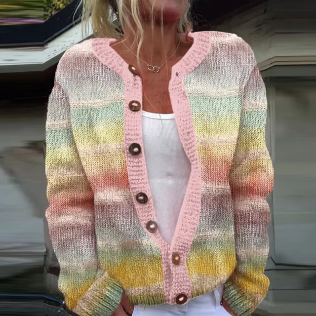 New Christmas 3D Digital Printing Women Cardigan Coat Outerwear Female Pink - Shop at LoveMi