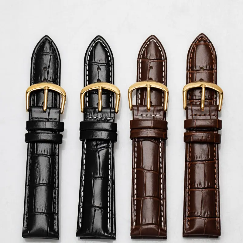 Double-sided Genuine Leather Watch Strap Made From