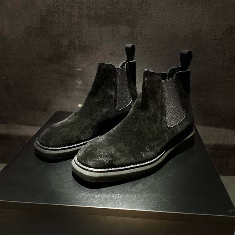 Title 8, Botas Chelsea Vintage de Hombre en Cuero Escarc...