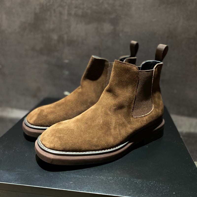 Title 3, Botas Chelsea Vintage de Hombre en Cuero Escarc...