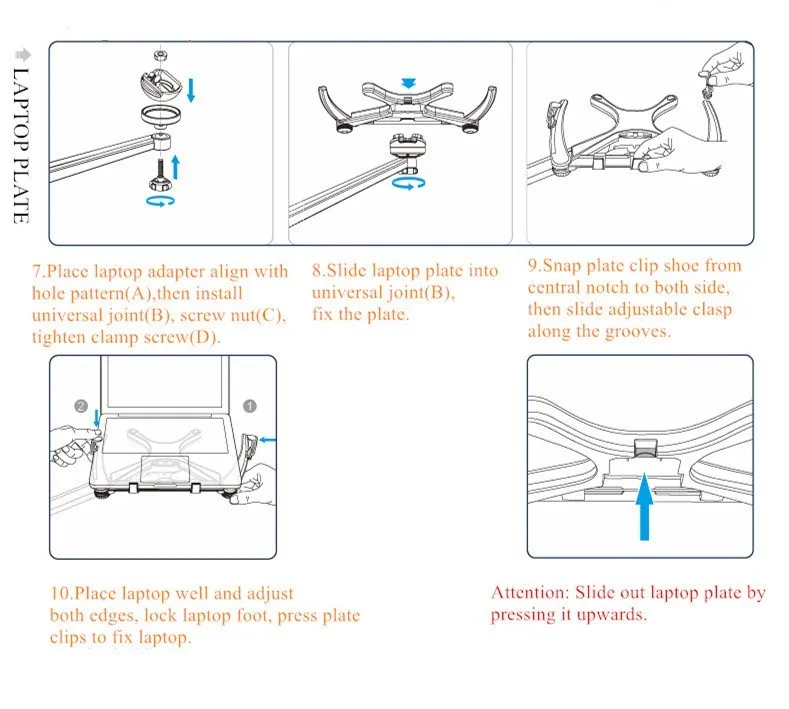 Title 7, OA-1 Aluminiumlegering, in hoogte verstelbare l...