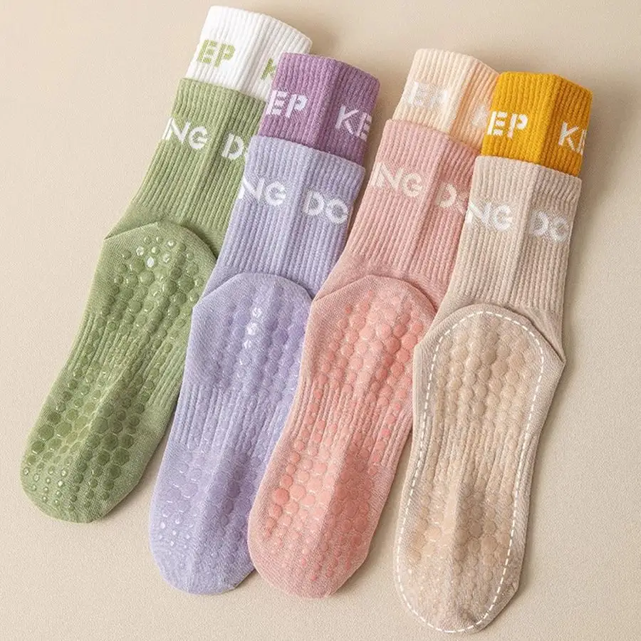 Women's High-Elasticity Non-Slip Mid-Calf Yoga Socks