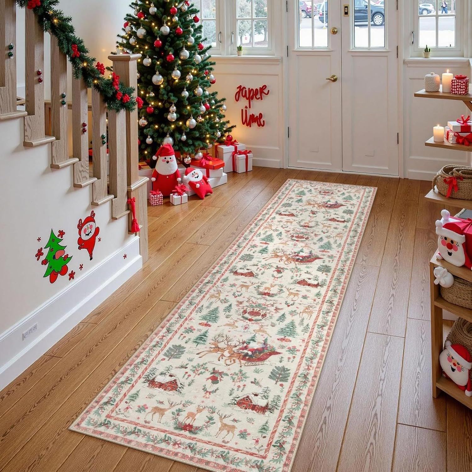 Best-selling Winter Christmas Hallway Dirt-resistant And Wear-resistant Floor Mat - thumbnail