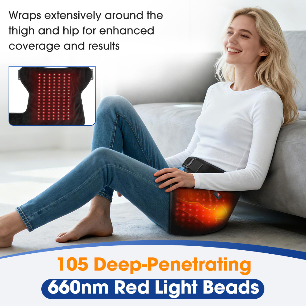 660nm Red Light Thigh Care USB-powered Heating And Massage For The Hip Area