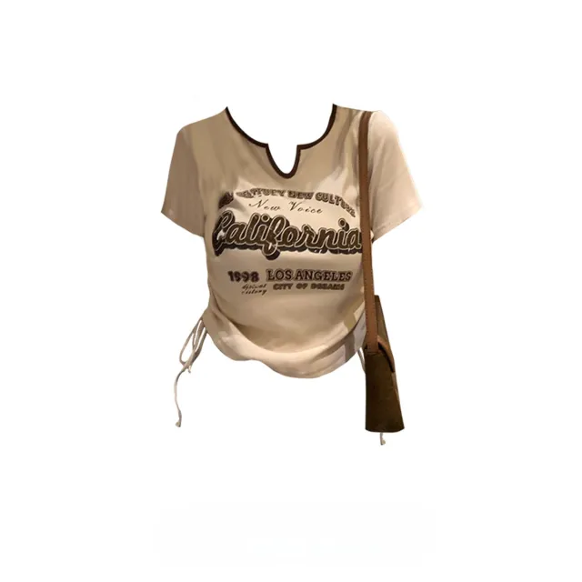 Niche Slim Fit Inner Wear Short Bottoming Sweet And Spicy Short Top Apricot - Shop at LoveMi