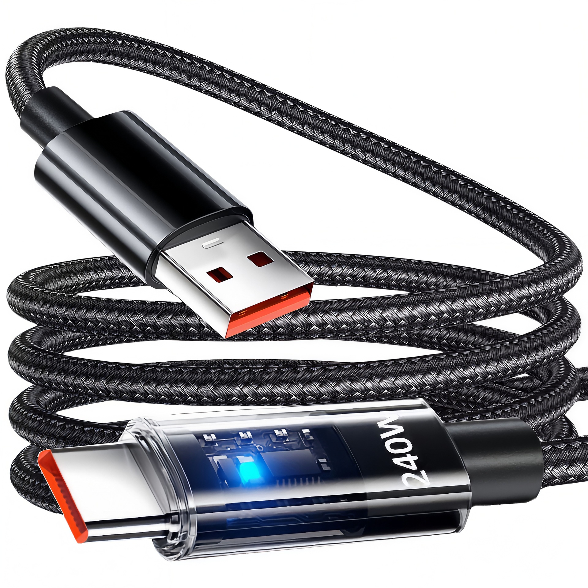 240W Fast-charging Data Cable For Smartphones And Car Use 4