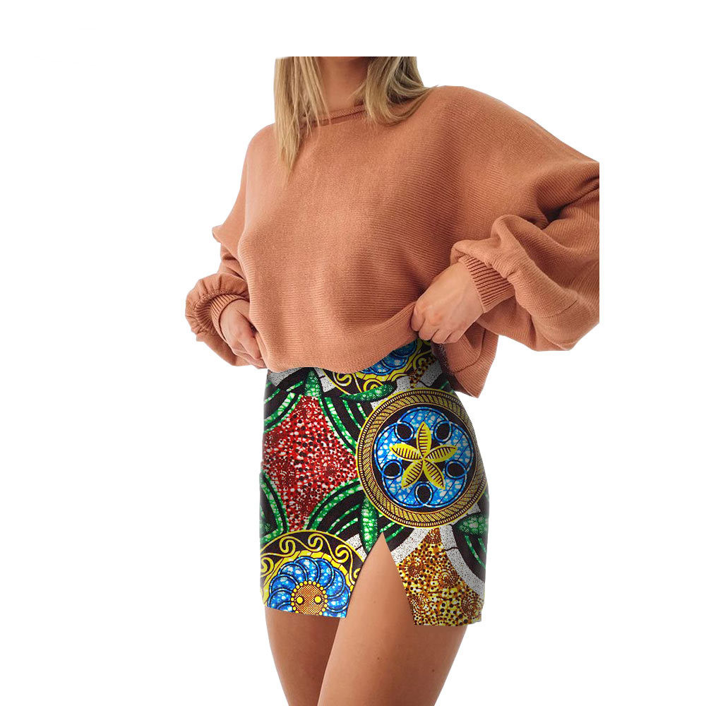 Women's African Printed Cotton Skirt