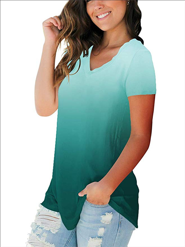 Title 10, Gradient V-neck short sleeve