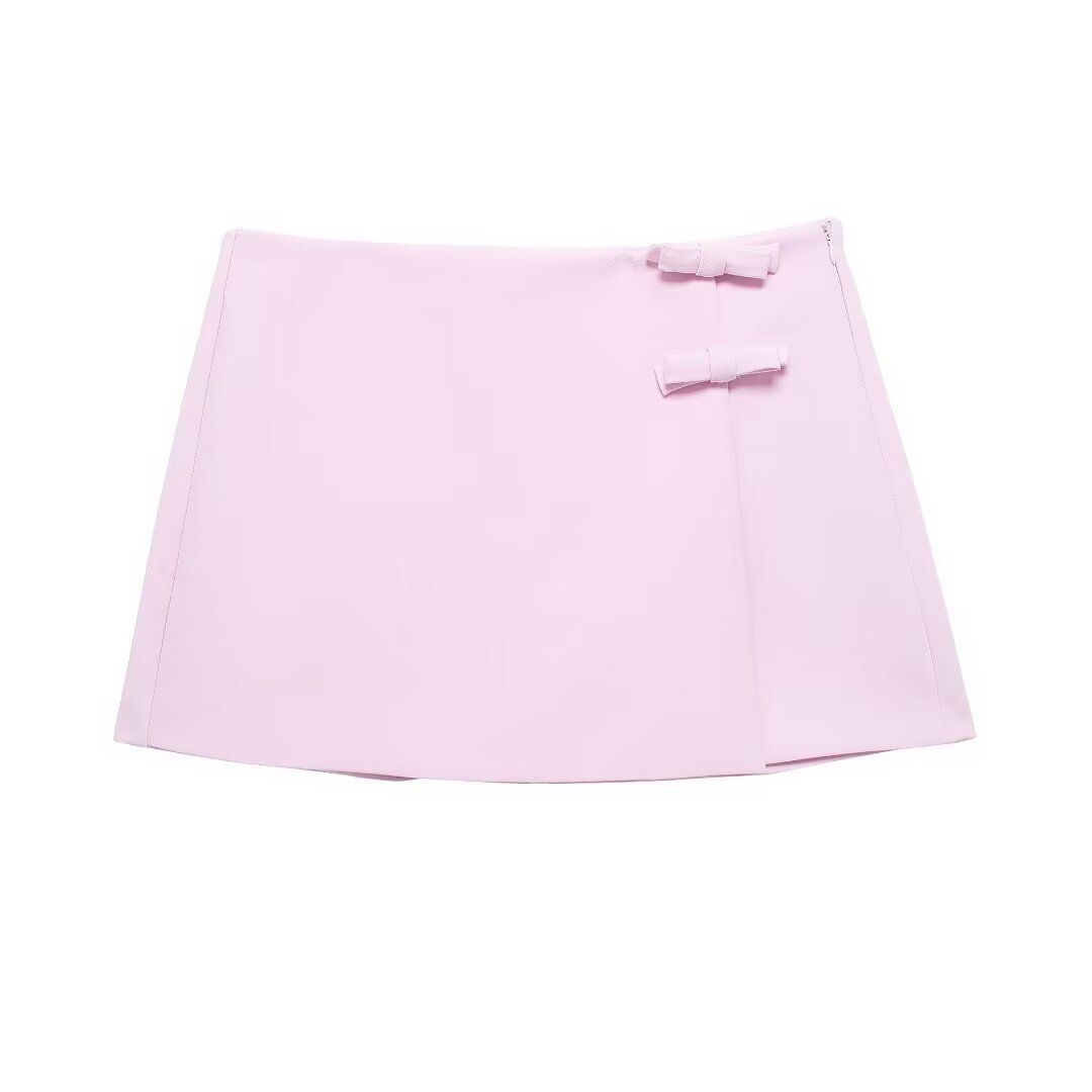 Bowknot Decoration Hanging Collar Top Skirt