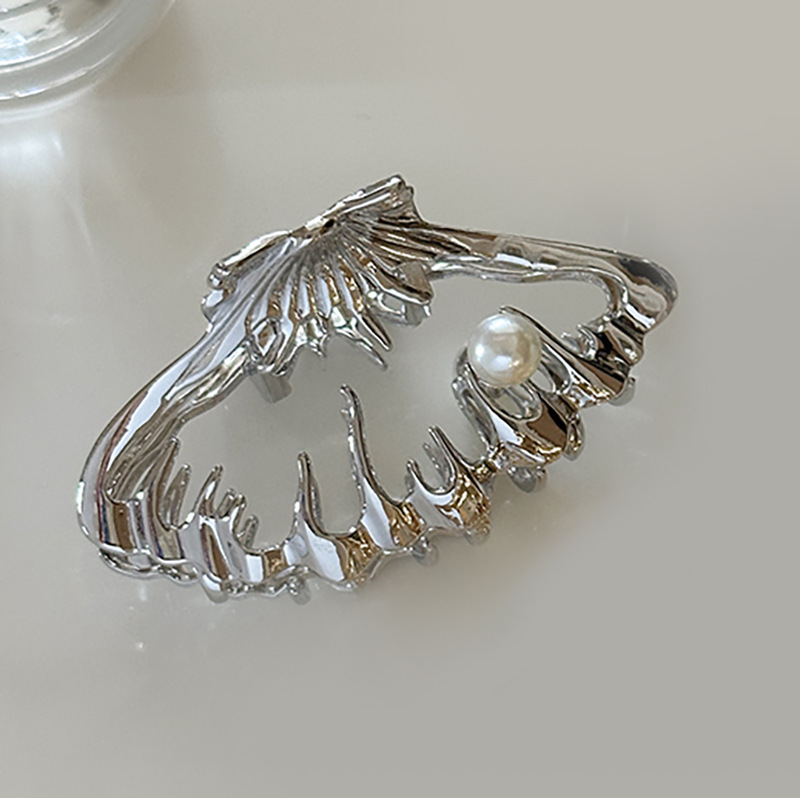 Luxury Metallic Hollow Shell Hair Clip