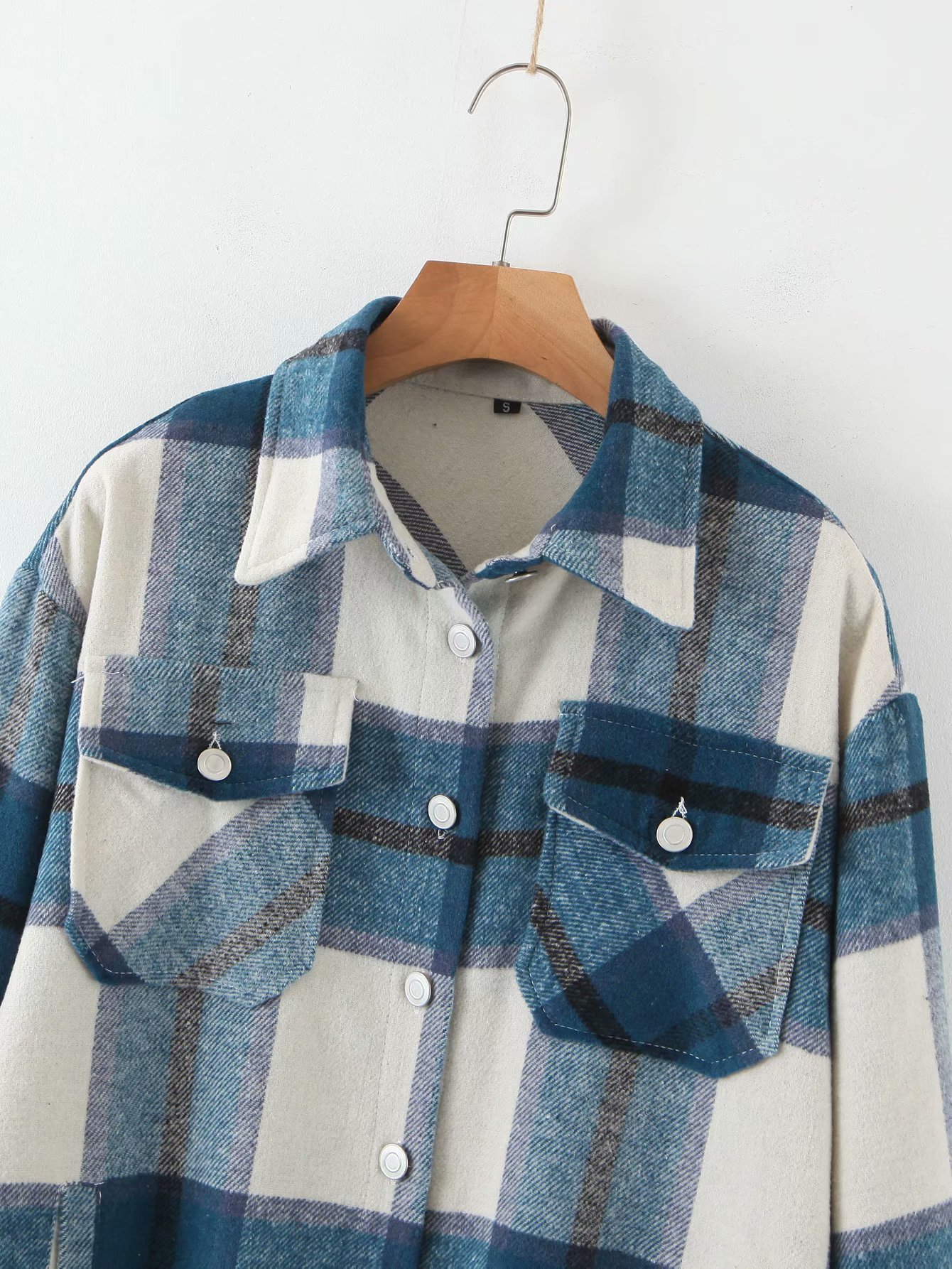 Title 10, Womens checked woolen coat