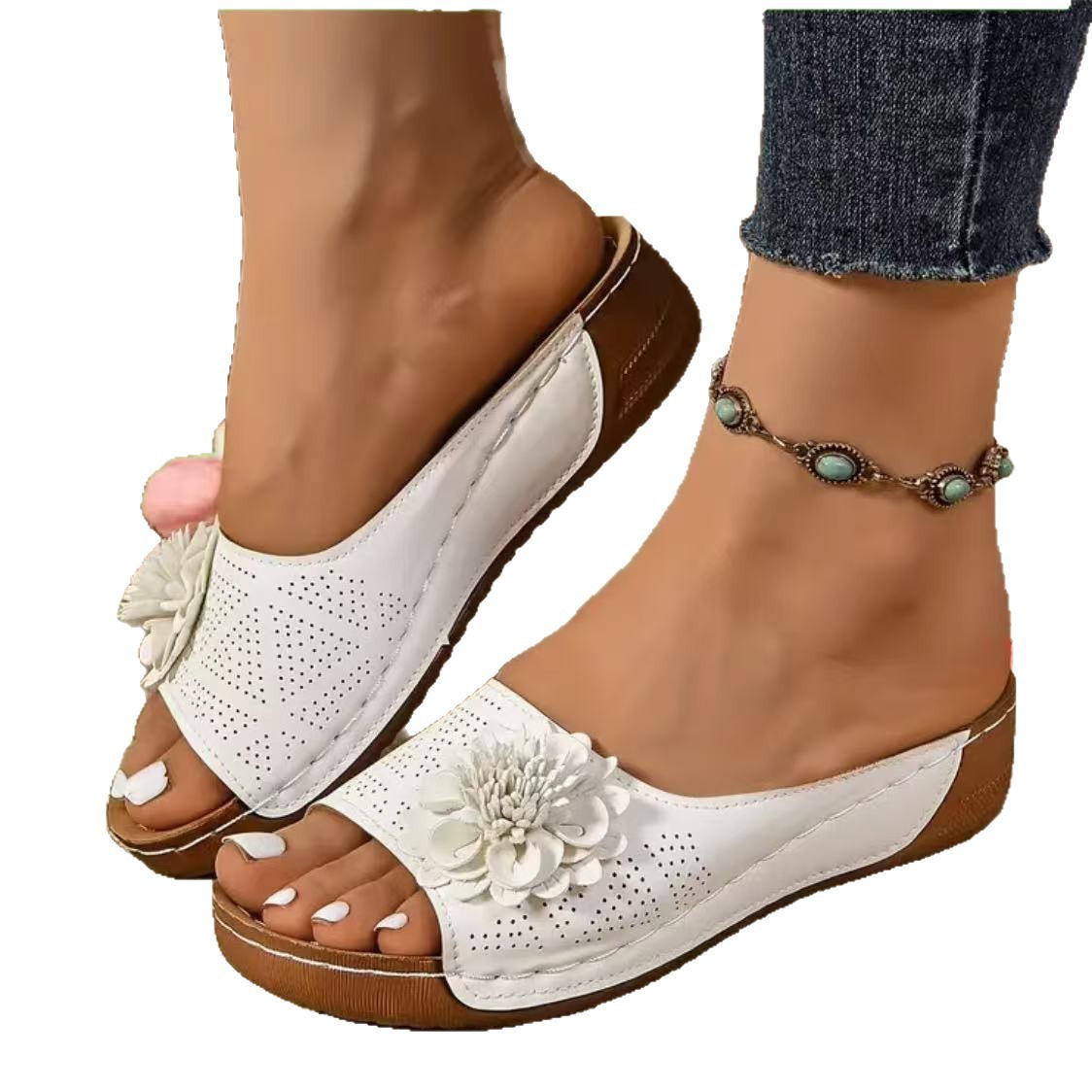 Open-Toe Slide Sandals