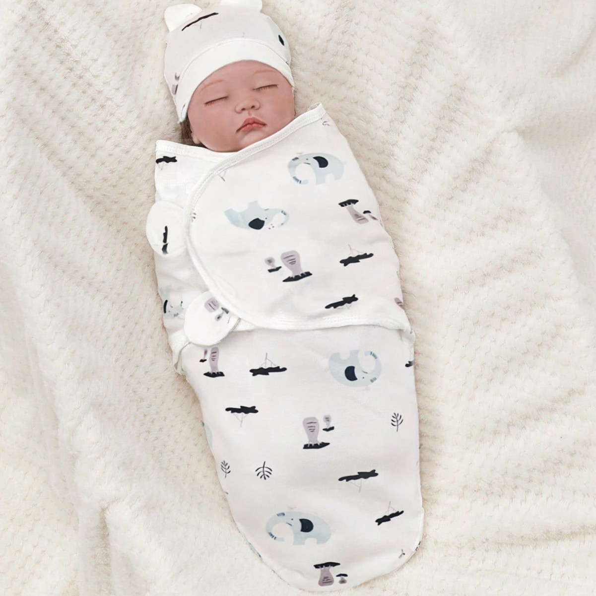 Cotton Baby Swaddling Blanket Newborn Anti-Startle