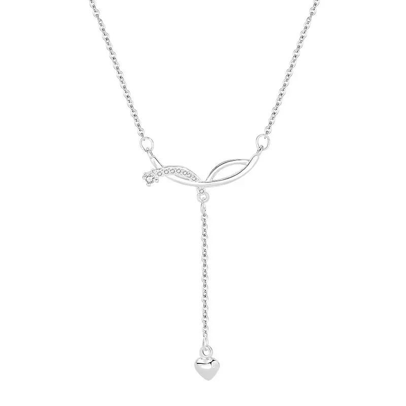 High Sense Special Interest Light Luxury New S925 Sterling Silver Smile Necklace For Women