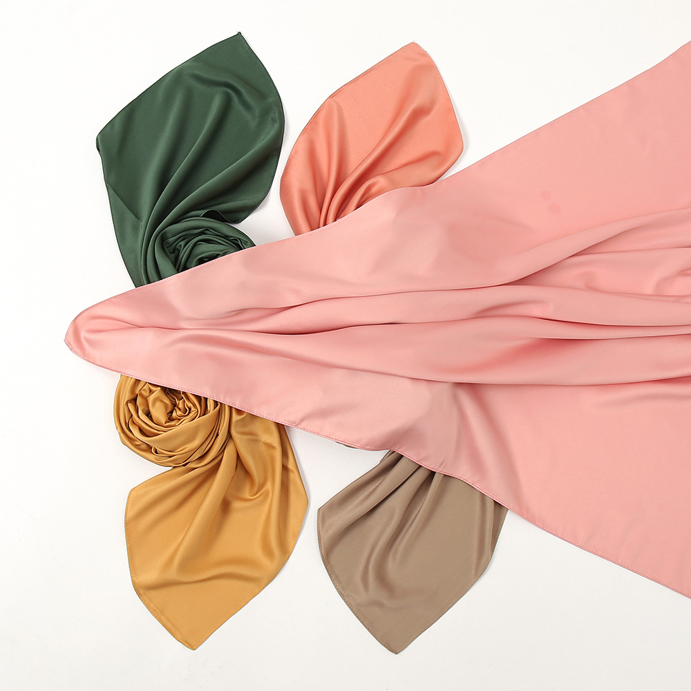 Malaysian Fashion Artificial Silk Subchromin Square Scarf Headcloth Women
