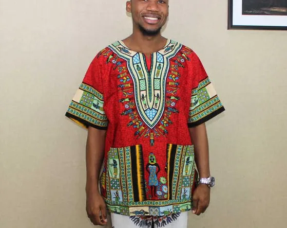 African T shirt Short Sleeved Men's Top Omdt111006 - Shop at LoveMi
